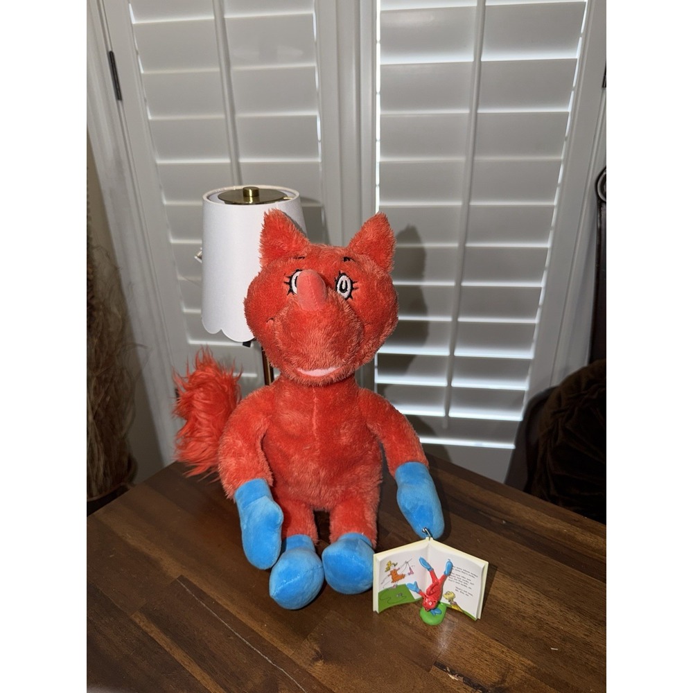 Dr. Seuss Fox in Socks Kohl's Cares Plush Coo With Blue SOCKS And Xmas Ornament